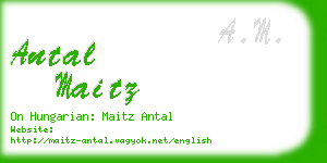 antal maitz business card